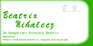 beatrix mihalecz business card